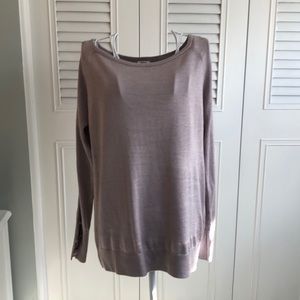 A light purple sweater